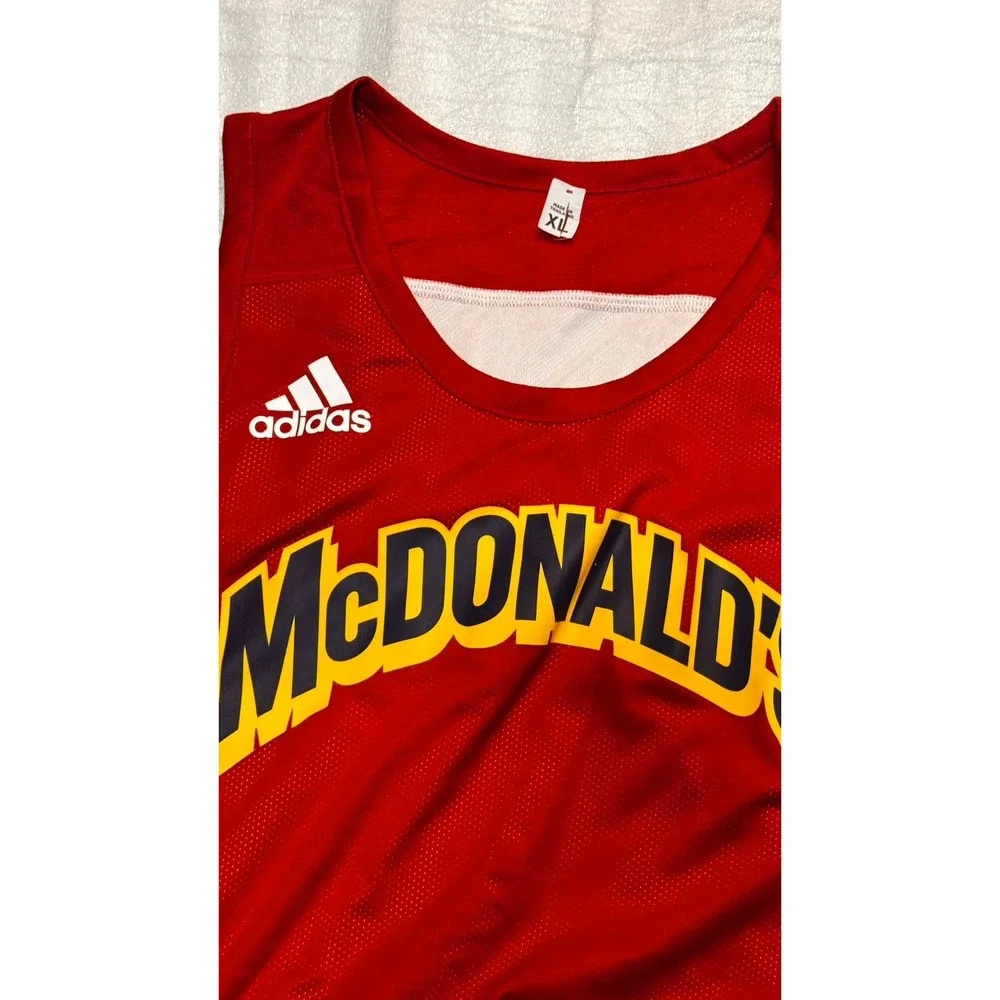 Adidas McDonalds All American Reversible Basketball Jersey Mens XL Red Practice